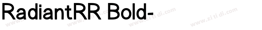 RadiantRR Bold字体转换
